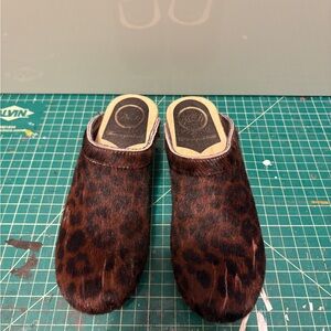 No.6 animal pony hair mid hight clog mules size 38